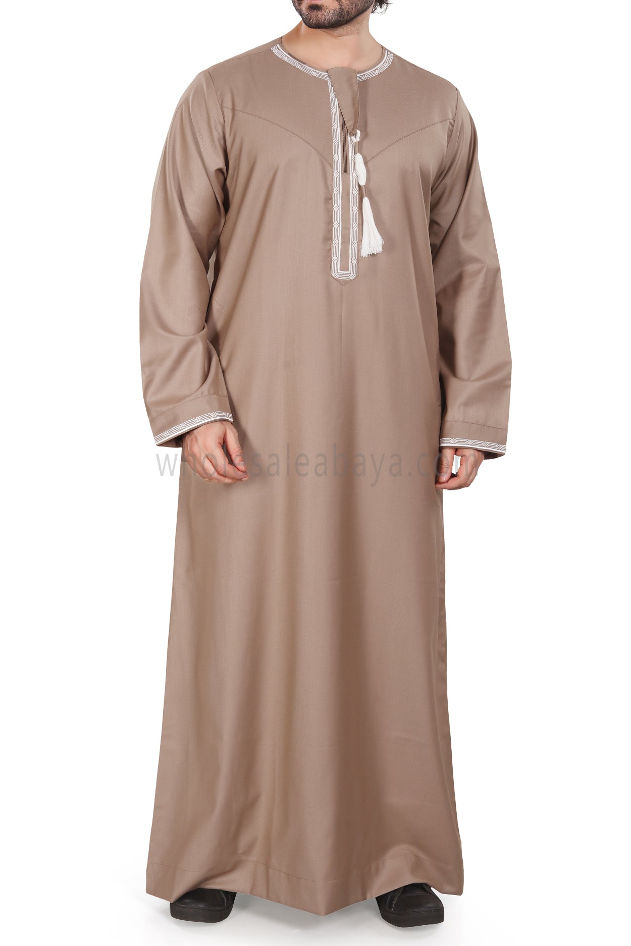 Premium Embroidered Omani Tassel  Caramel Brown