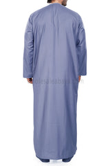 Men's Premium Emirati Thoube  With Zip & Tassel Sky Blue