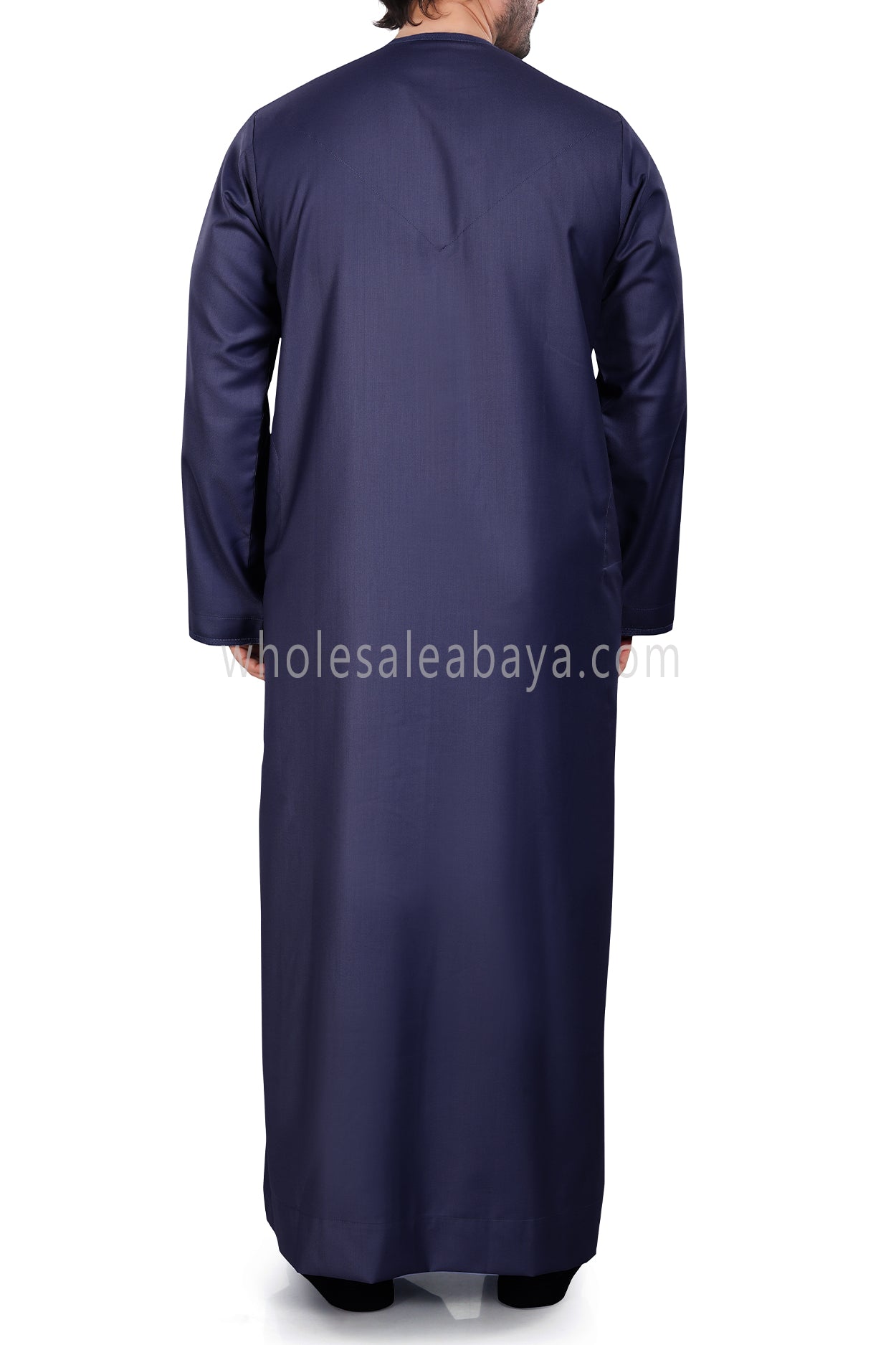 Men's Premium Emirati Thoube  With Zip & Tassel Navy Blue