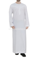 Latest design Men's Omani Style Thoube 90008 RL18 White
