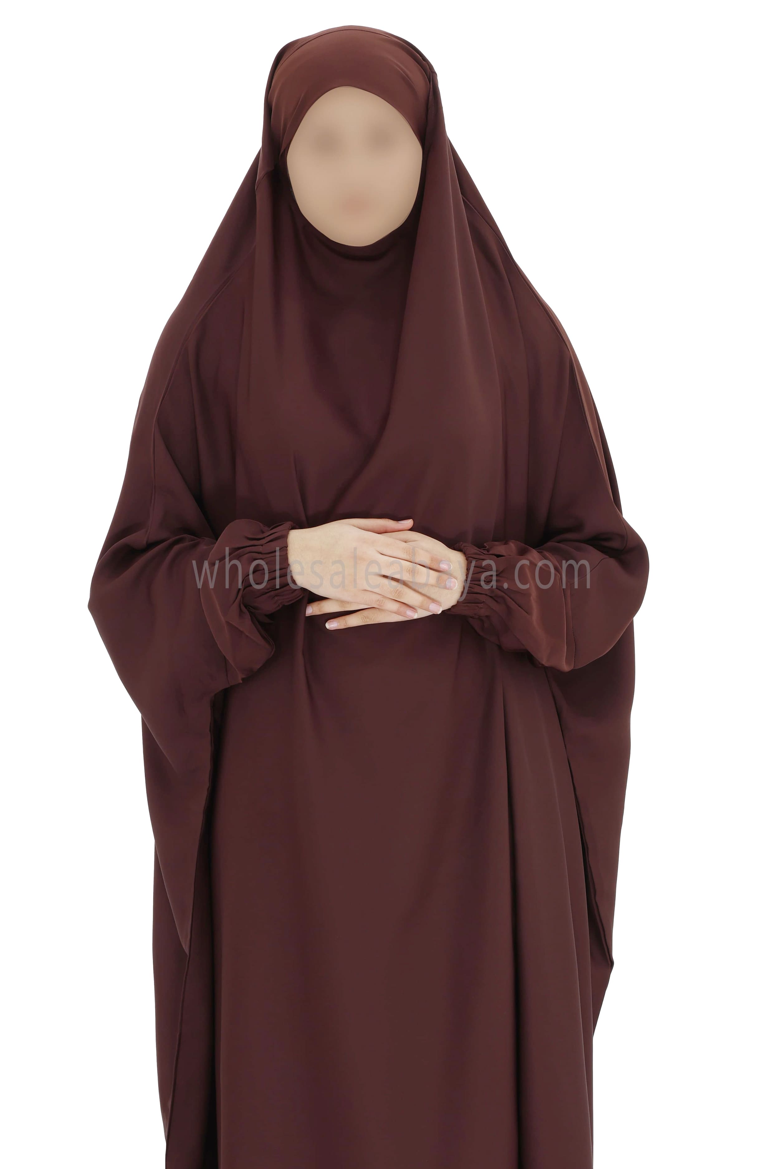 2 piece Jilbab With Naqaab Chocolate Brown