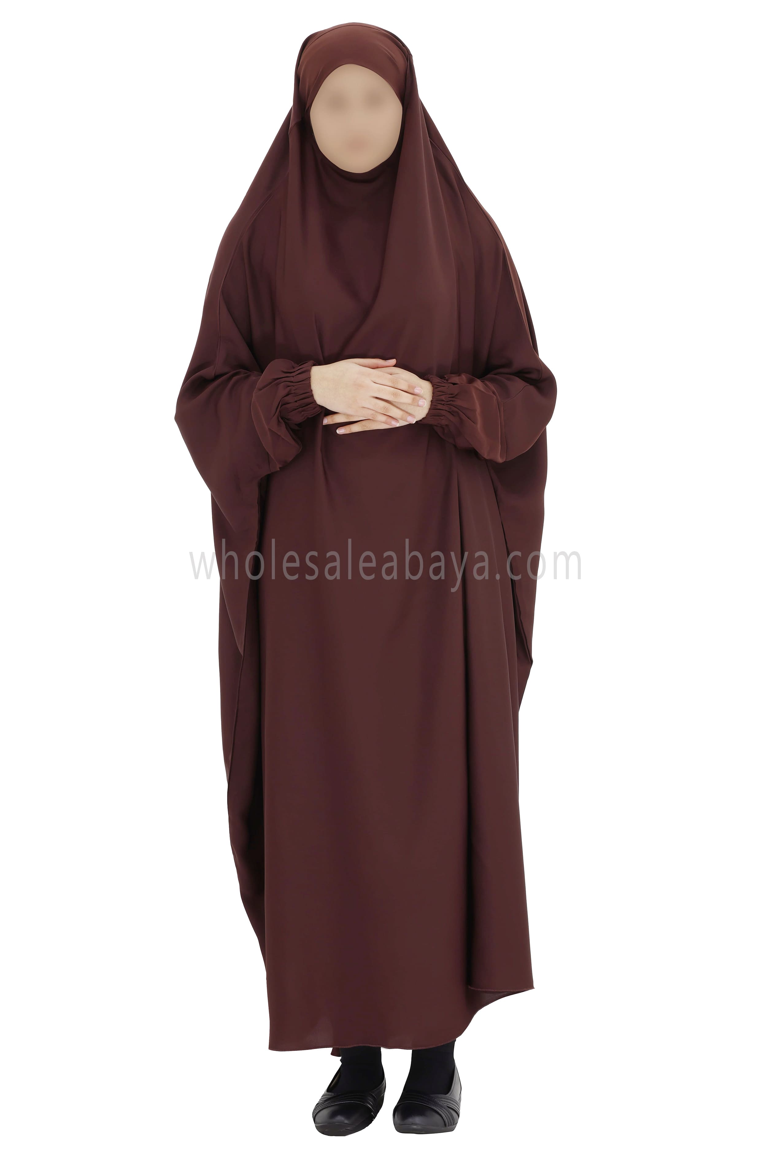 2 piece Jilbab With Naqaab Chocolate Brown