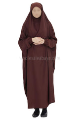 2 piece Jilbab With Naqaab Chocolate Brown