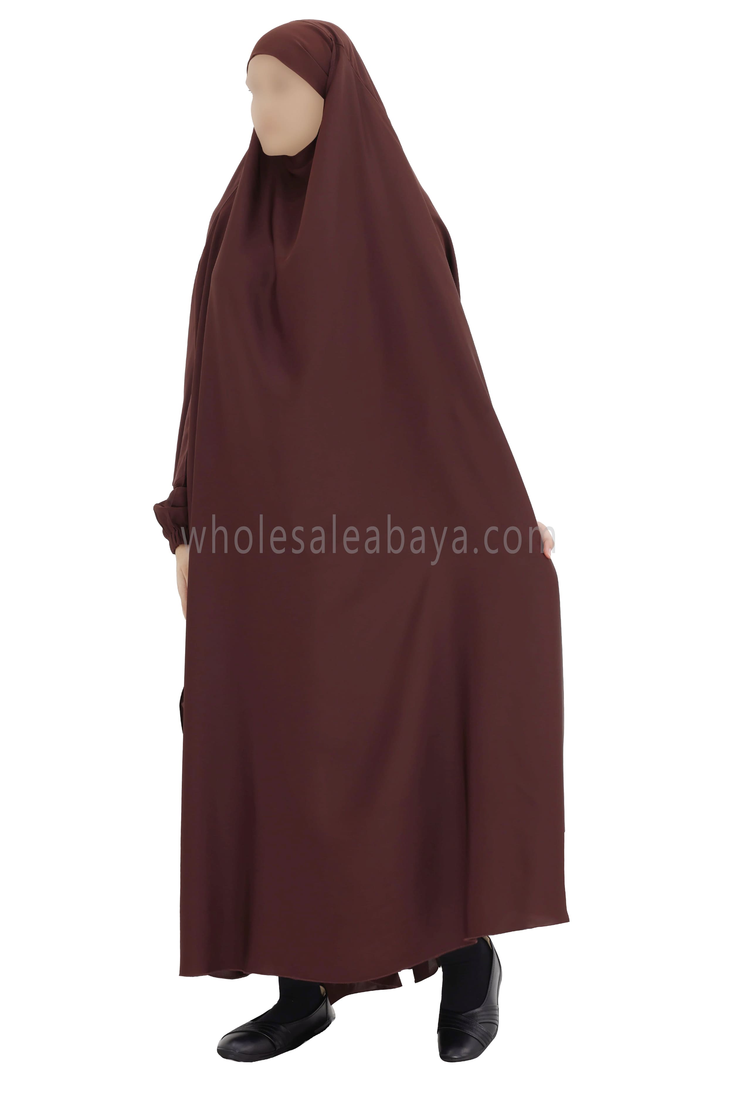 2 piece Jilbab With Naqaab Chocolate Brown
