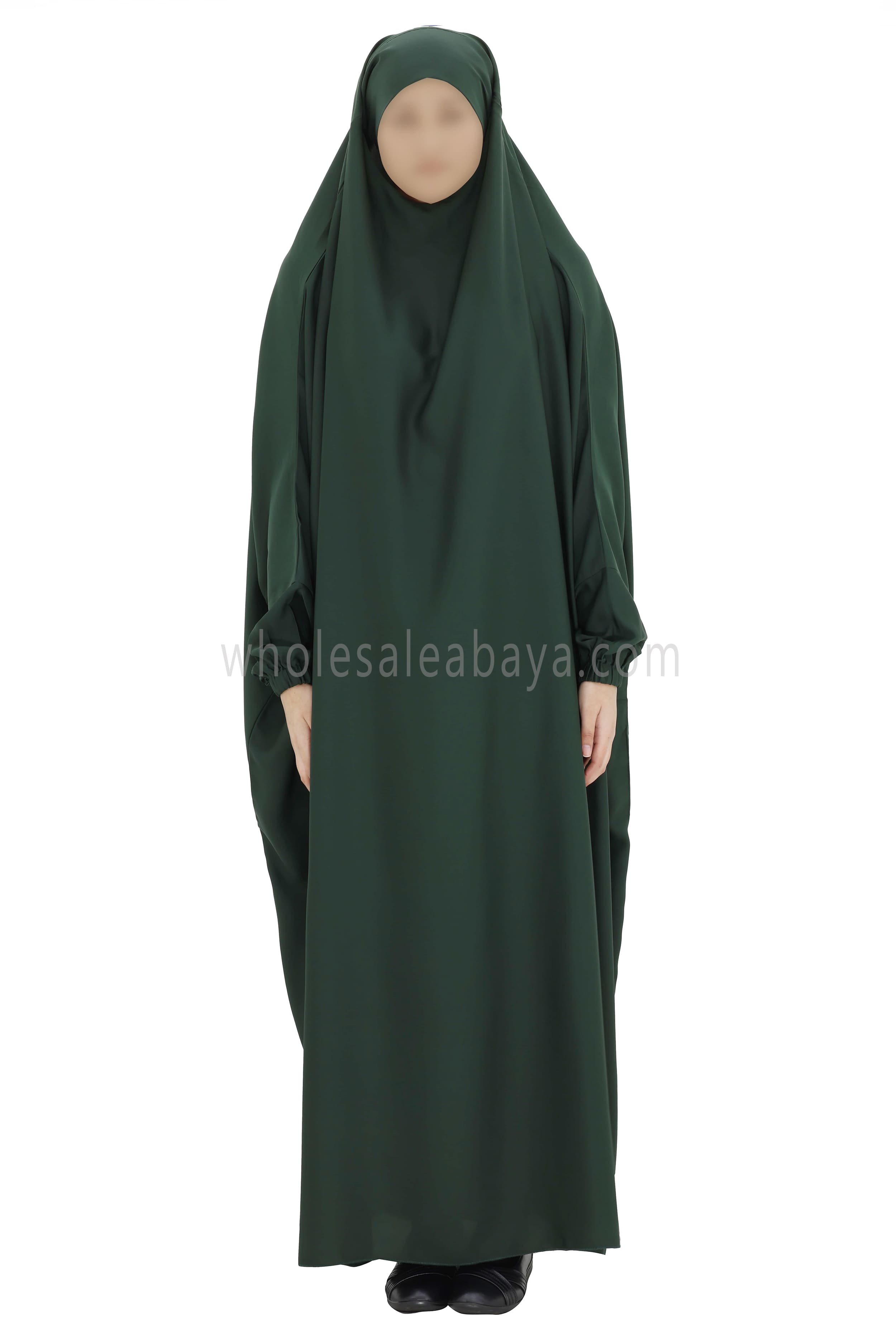 2 piece Jilbab With Naqaab Bottle Green