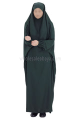 2 piece Jilbab With Naqaab Bottle Green