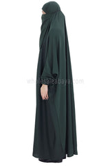 2 piece Jilbab With Naqaab Bottle Green