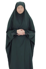 2 piece Jilbab With Naqaab Bottle Green