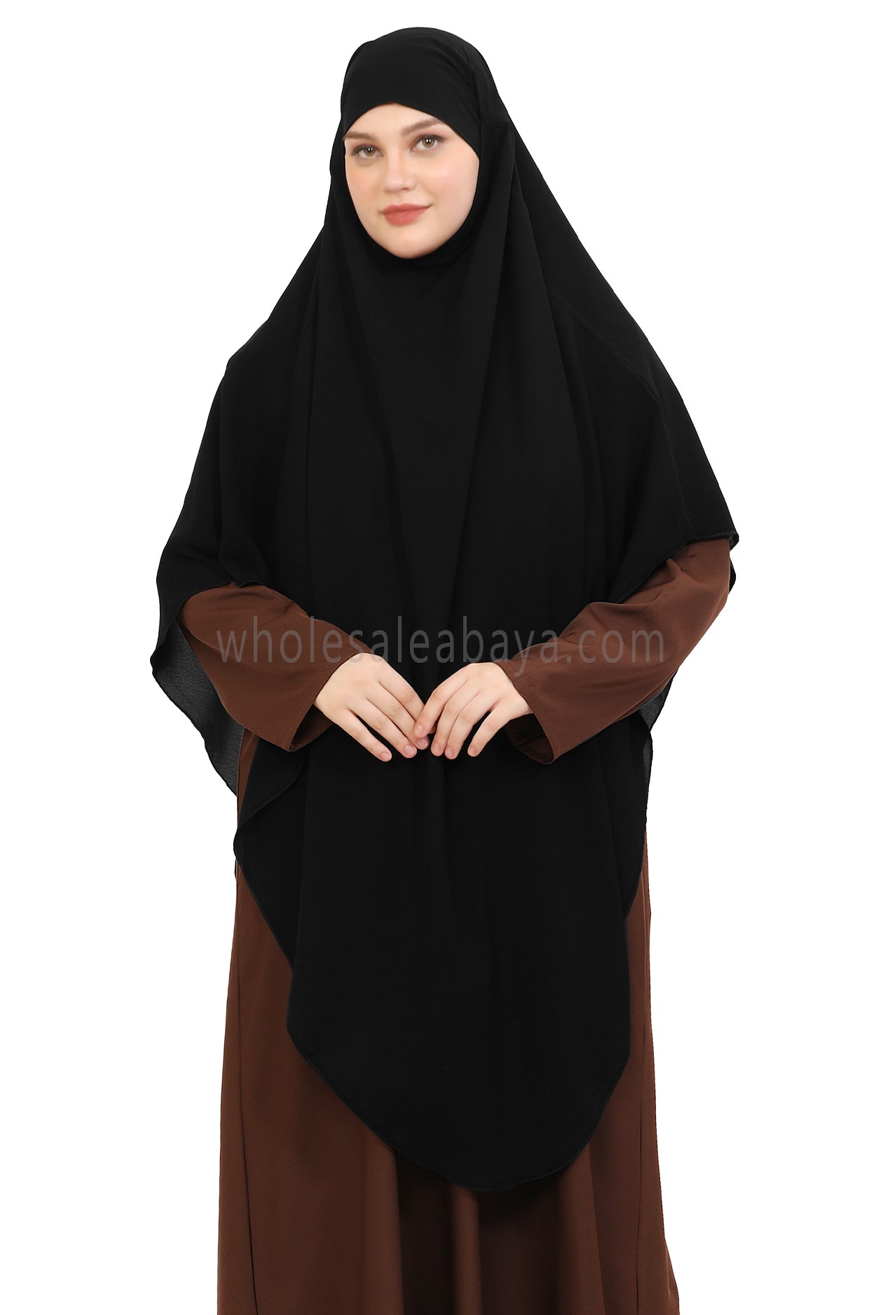 Free Size Premium Khimar Midnight Black 50041