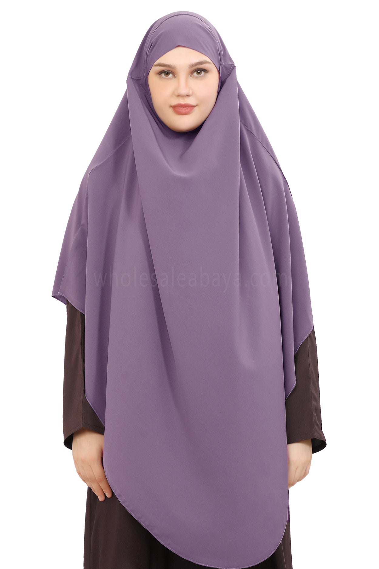 Free Size Premium Khimar Lilac Grey
