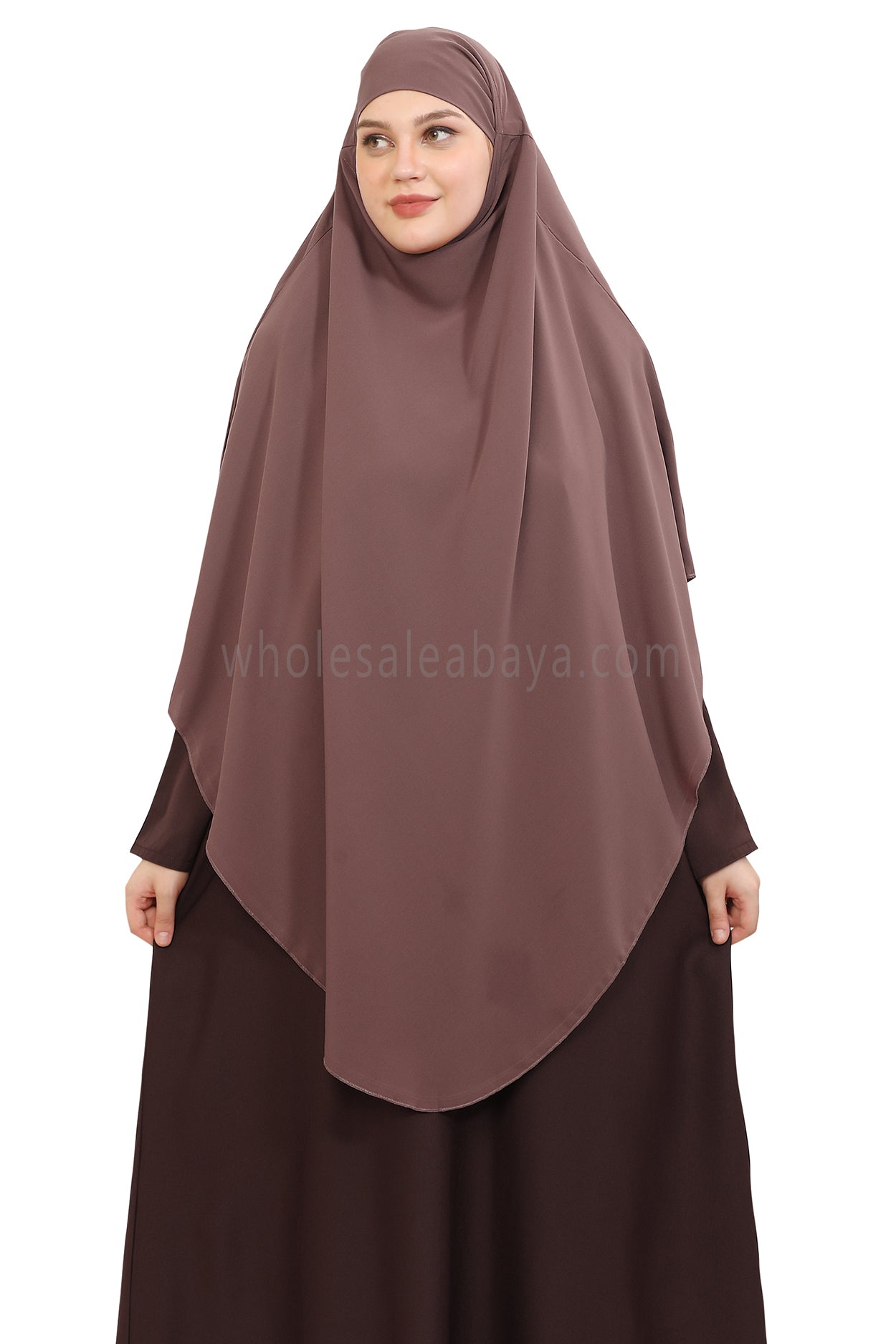 Free Size Premium Khimar Old Rose Pink 50041