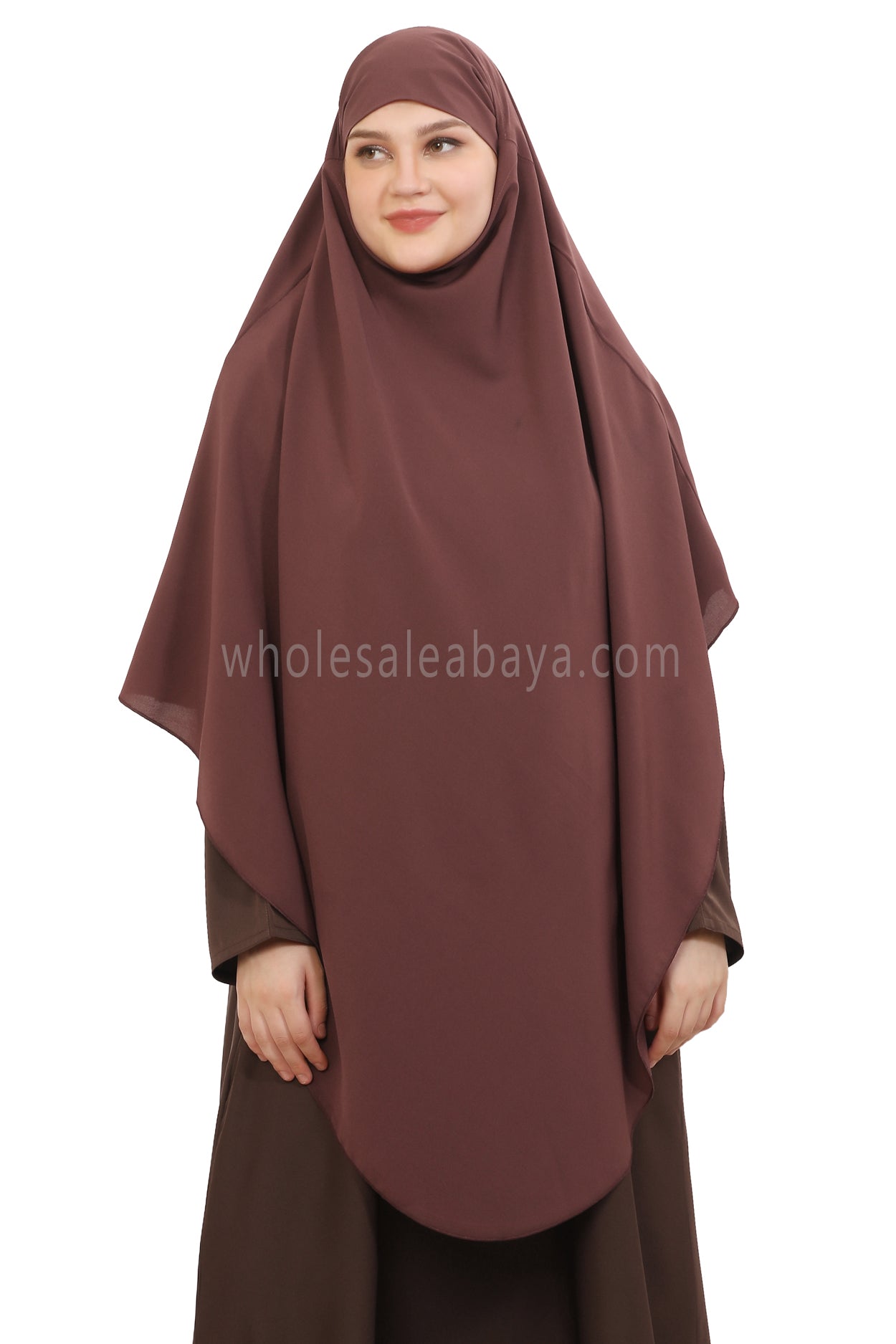Free Size Premium Khimar Turkish Rose Blush 50041