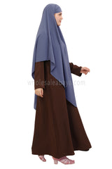 Free Size Premium Khimar Lavender Blue