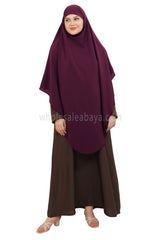 Free Size Premium Khimar Maroon