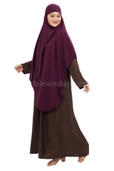 Free Size Premium Khimar Maroon