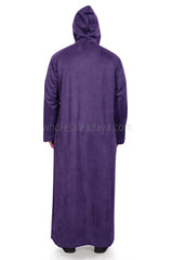 Premium Suede Hooded Thoube 90016 Purple