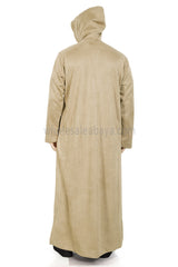 Premium Suede Hooded Thoube 90016 Light Beige