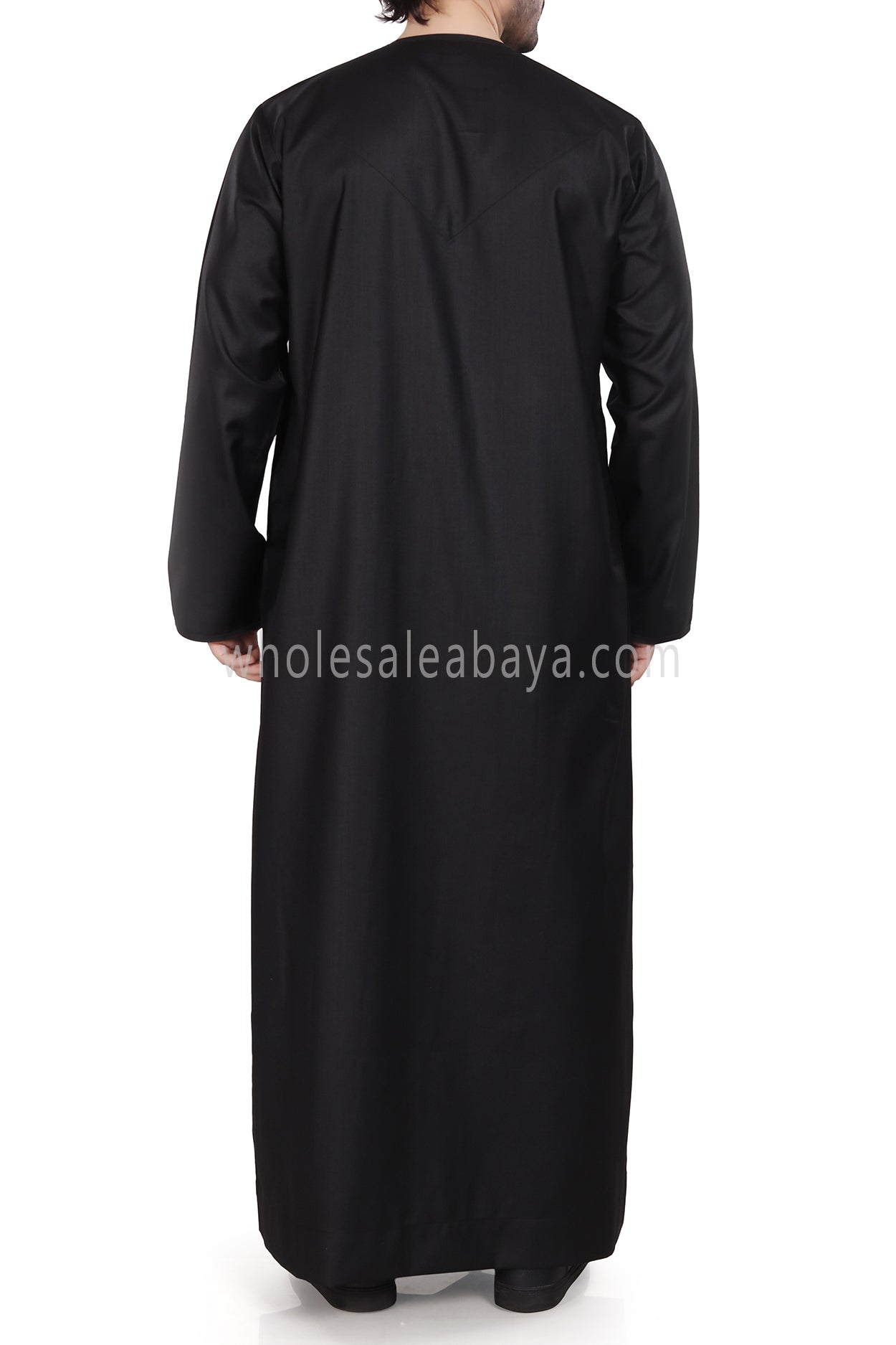 Men's Premium Emirati Thoube  With Zip & Tassel Black