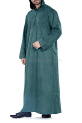 Premium Suede Hooded Thoube 90016 Emerald Green