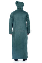 Premium Suede Hooded Thoube 90016 Emerald Green