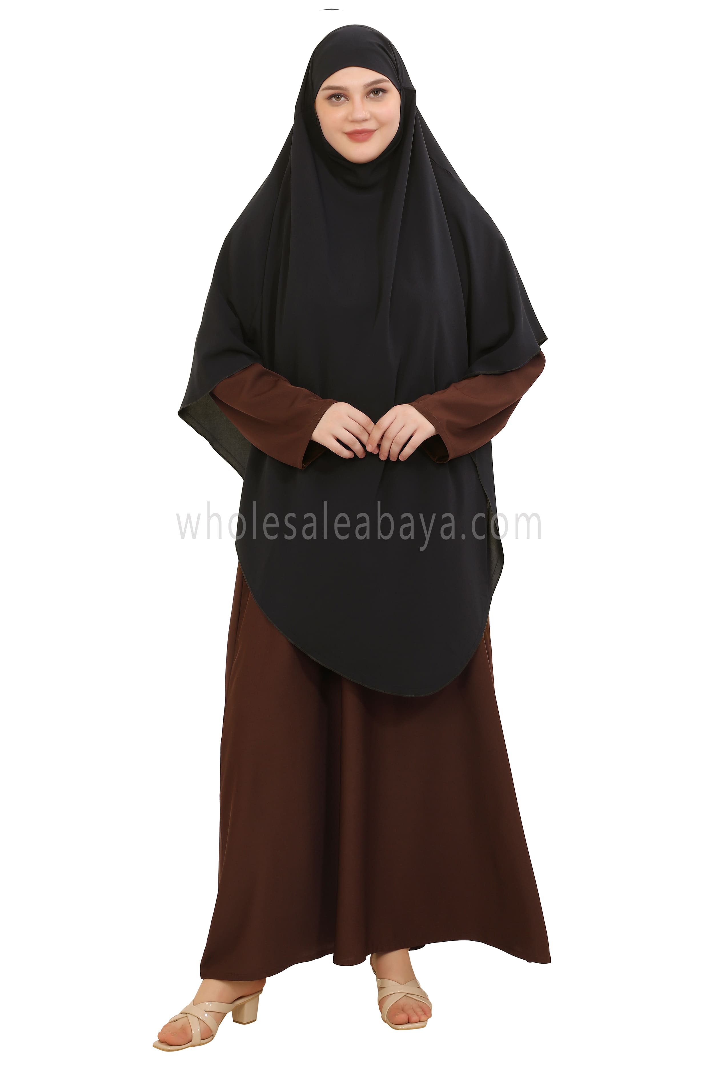 Free Size Premium Khimar Dark Charcoal