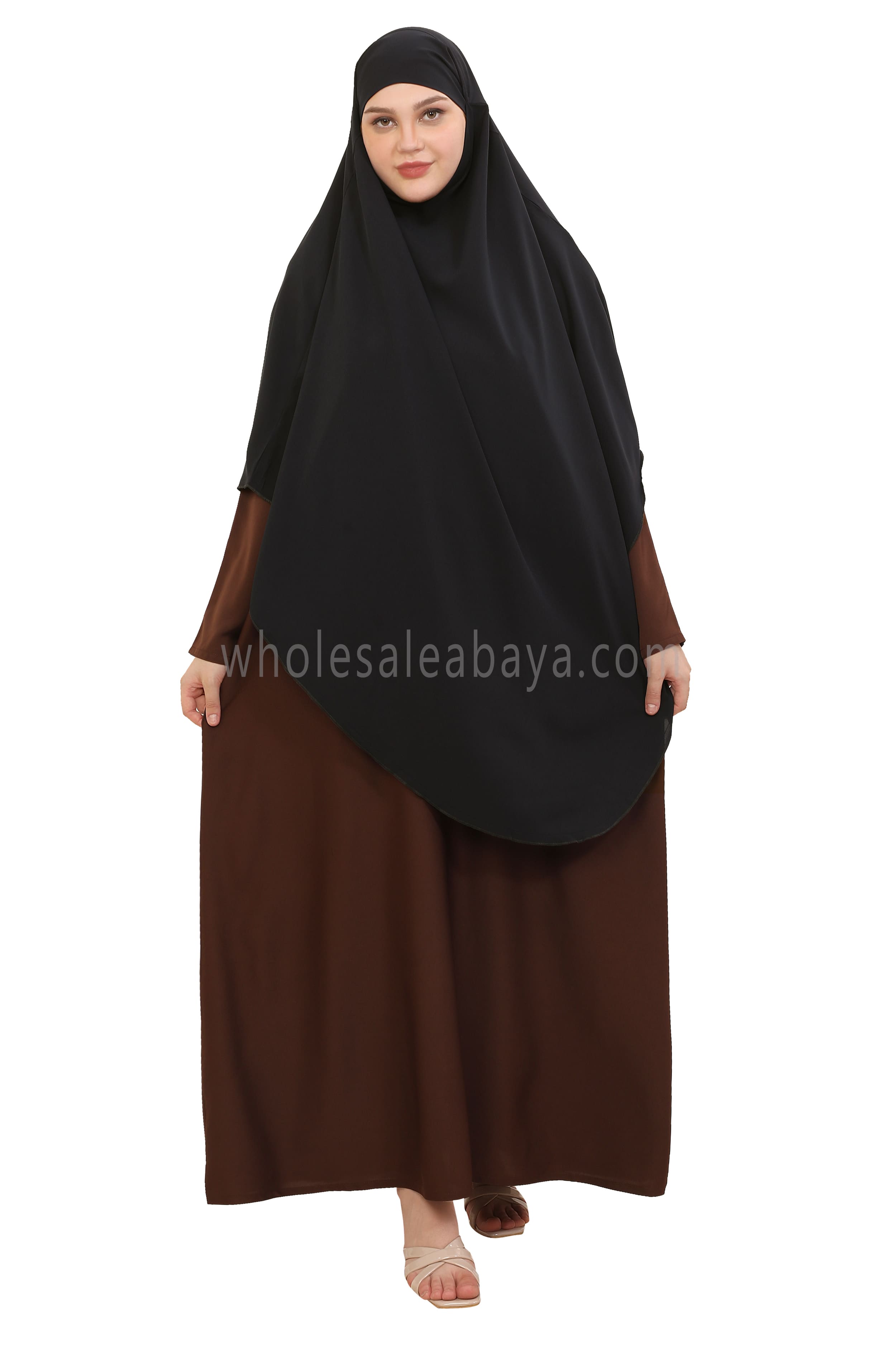 Free Size Premium Khimar Dark Charcoal