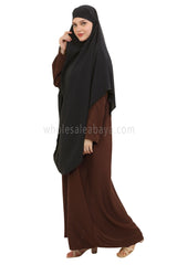 Free Size Premium Khimar Dark Charcoal