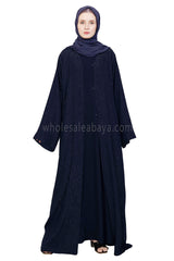 Chiffon Metallic Open Abaya