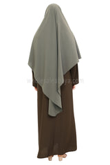 Free Size Premium Khimar Light Olive Grey