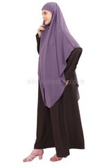 Free Size Premium Khimar Lilac Grey