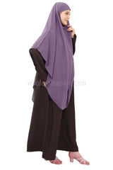 Free Size Premium Khimar Lilac Grey