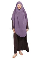 Free Size Premium Khimar Lilac Grey