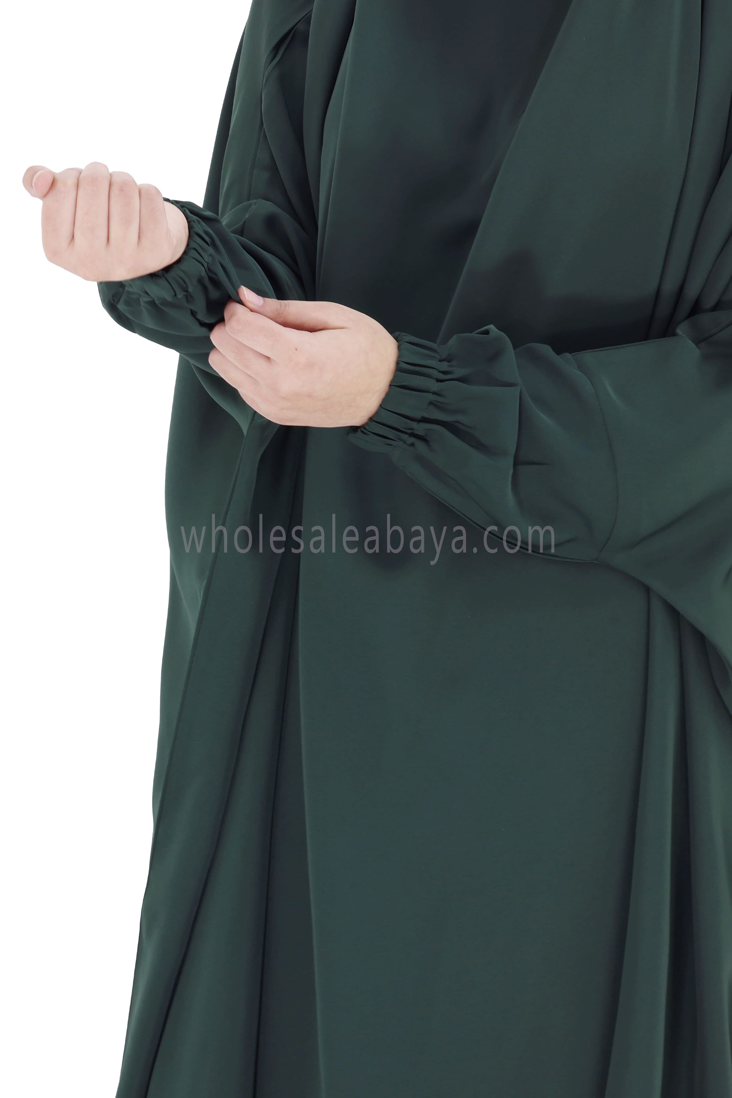 Premium 3 PC Jilbab With Skirts & Naqaab Emerald Green