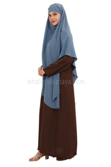 Free Size Premium Khimar Blue Grey