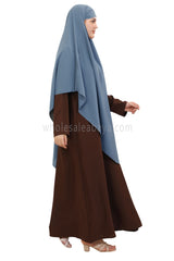 Free Size Premium Khimar Blue Grey
