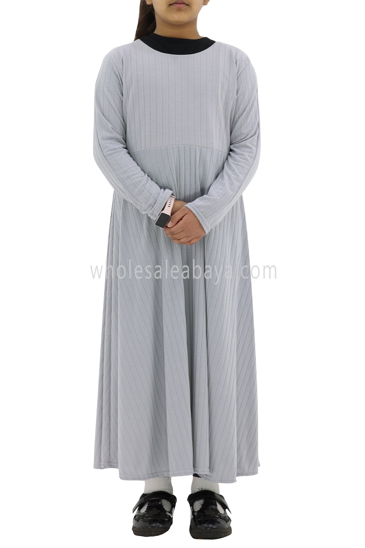 Girls Ribbed Jersey Abaya