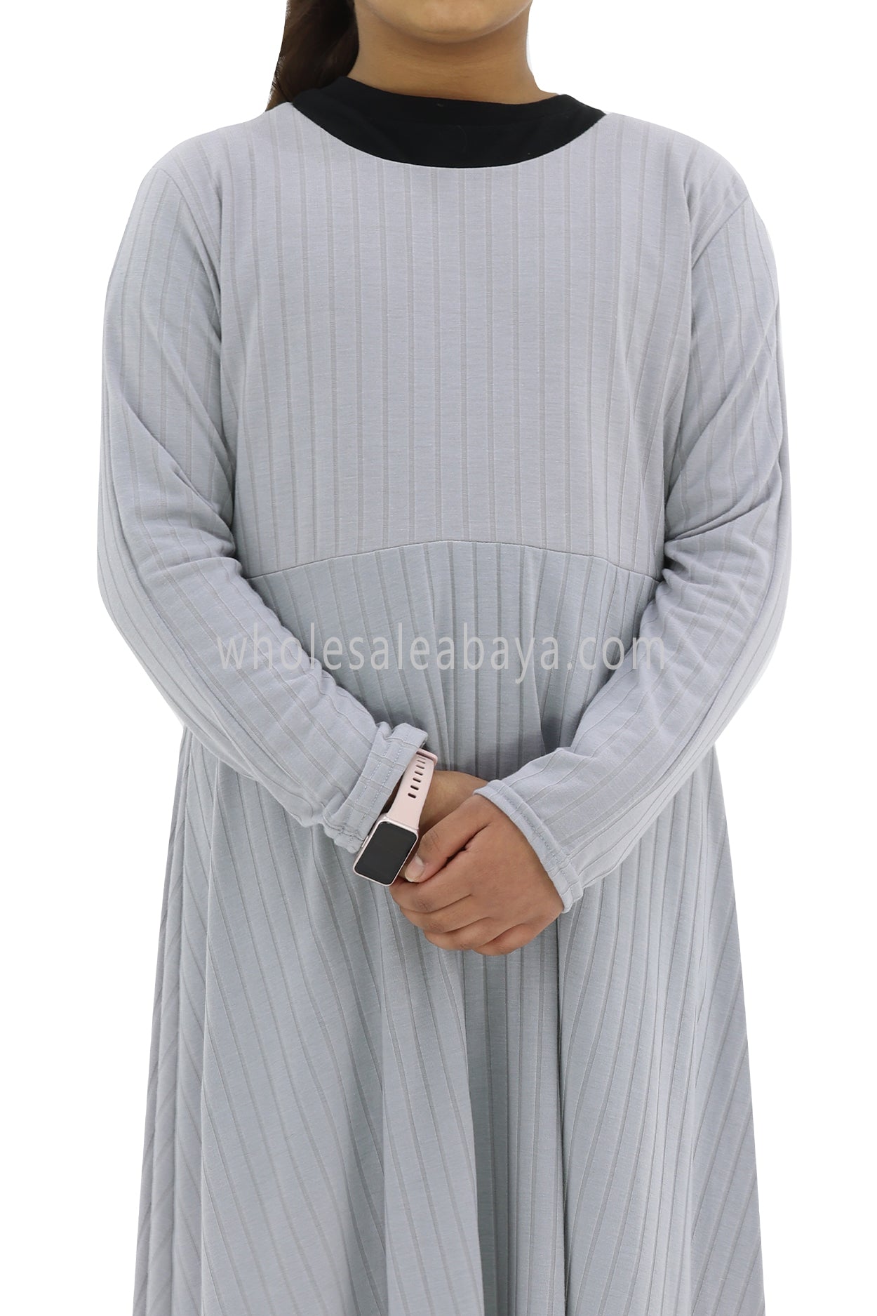 Girls Ribbed Jersey Abaya