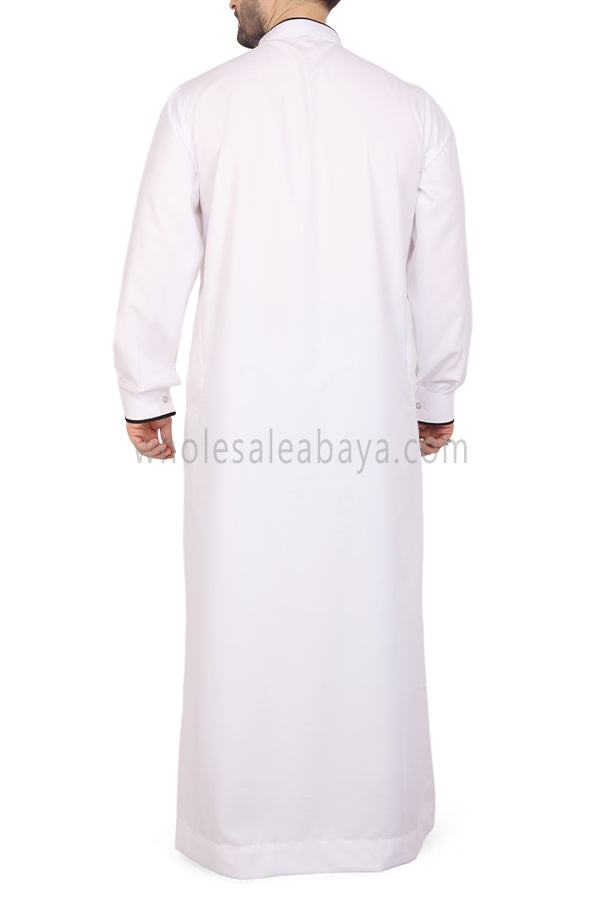 Men's Stylish Collar Thoube  90051  White