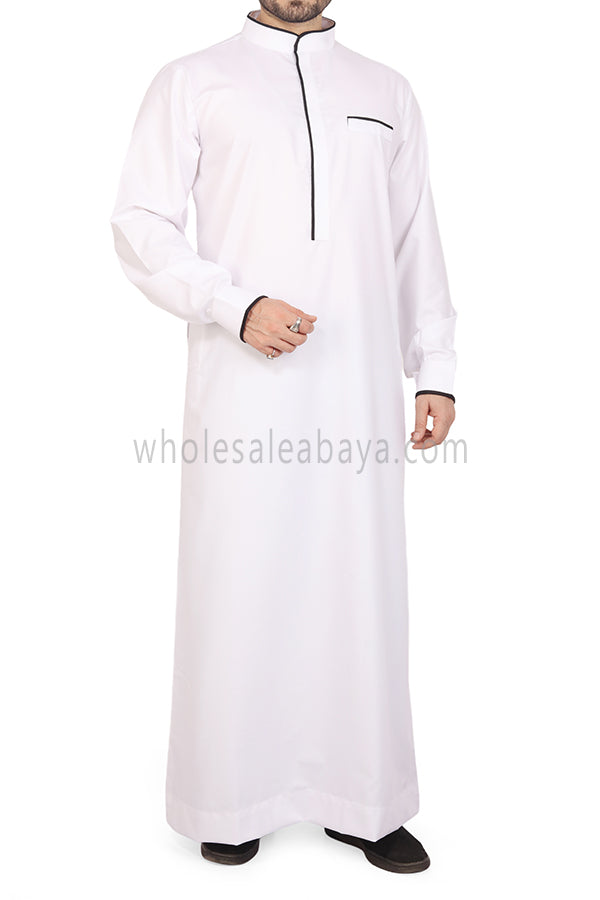 Men's Stylish Collar Thoube  90051  White