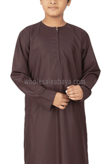 Omani Style Boy's Thoube 10008  RL7  Burgundy