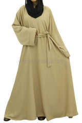 A Premium Nida Fabric Plain Close Abaya With Matching Belt 30418 C2