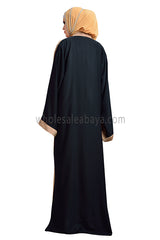 Handwork Front Open Nida Abaya - 30153