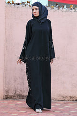 Magical Embriodered Black Abaya - 30213