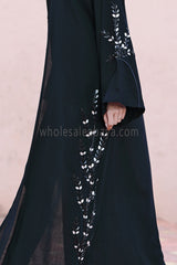 Magical Embriodered Black Abaya - 30213