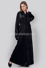 Long Line Velvet Abaya - 30225