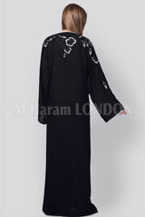 Black Closed Pine Nida Abaya - 30230