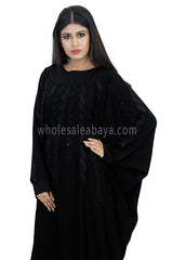 Belted Black Farasha Abaya - 30279