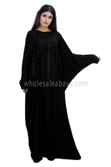 Belted Black Farasha Abaya - 30279