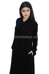 Simple Side Pocket Abaya - 30285