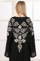Back Blooming Party wear Abaya - 30299